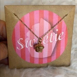Nordstrom Rose Gold Sweetie Cupcake Necklace NWT